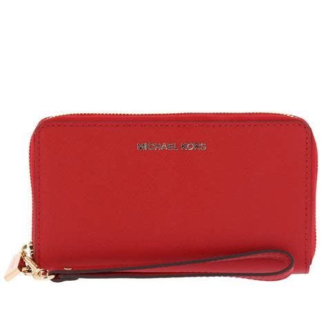 red michael kors iphone wallet